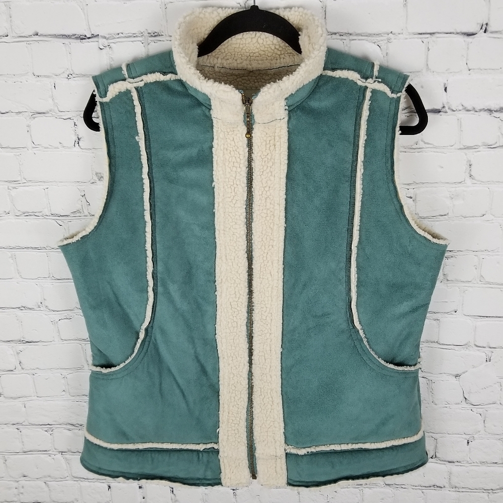 WIND RIVER | zip sherpa&suede vest